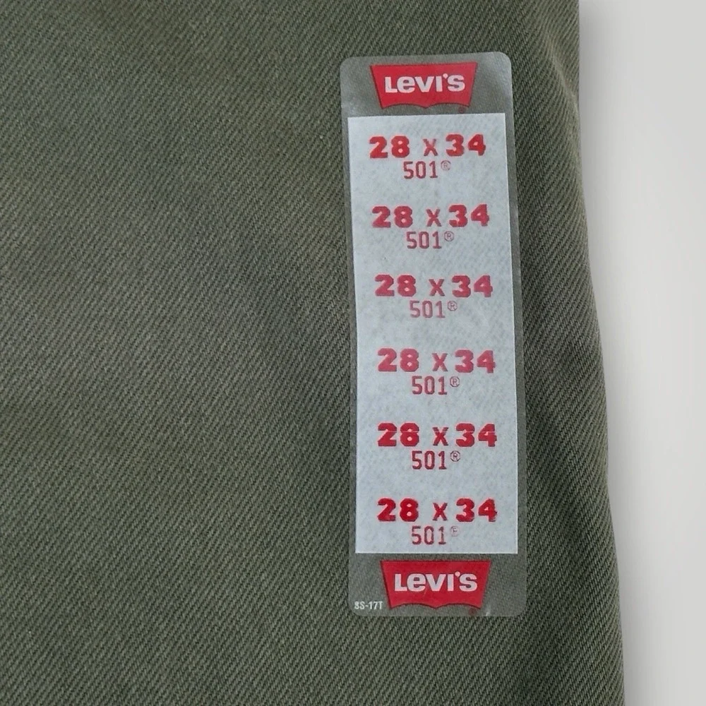 VTG 1999 Levi's 501 XX 28x34 MADE IN USA Jeans New Old Stock GREEN‎ FADE NWT